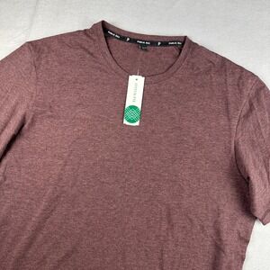 Public Rec Performance Go To Tee Burgundy Men Large Pima Cotton Tencel Shirt NEW